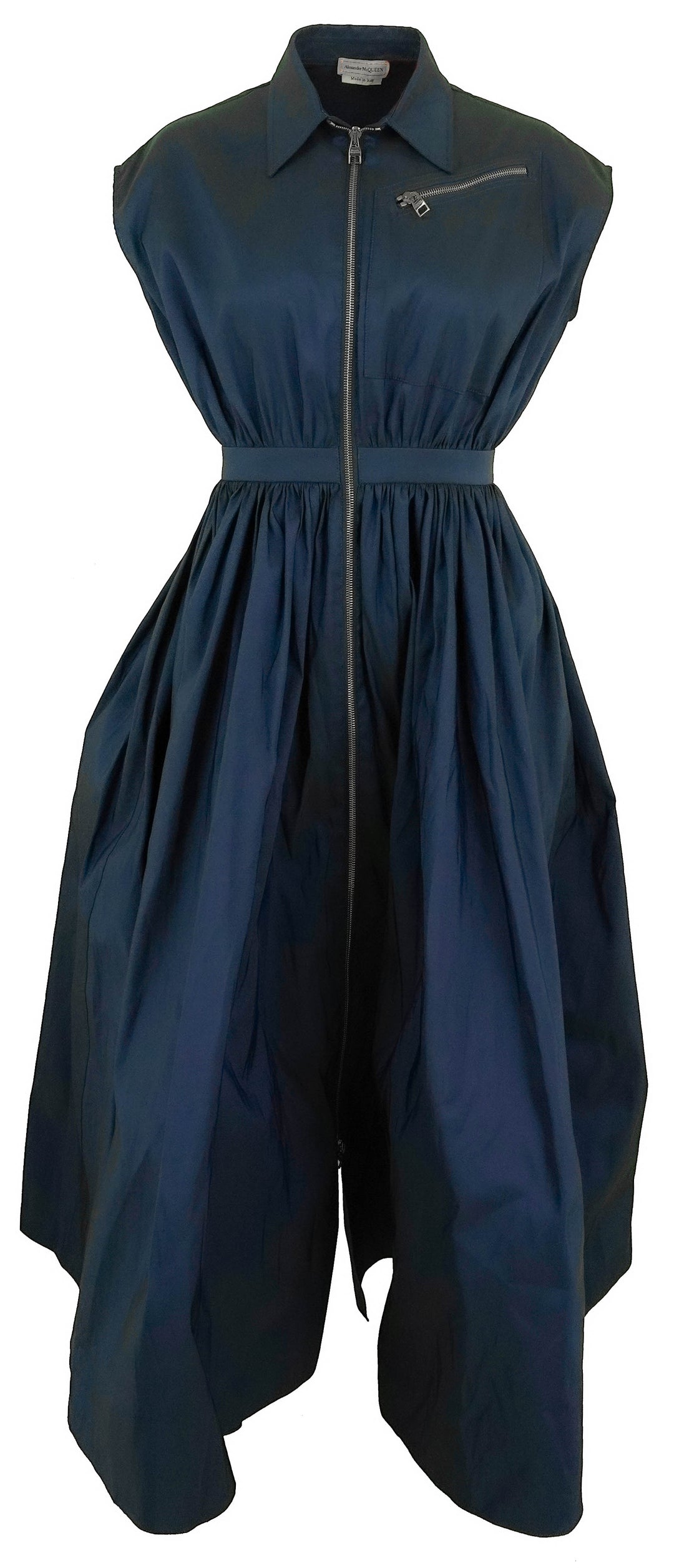 Alexander McQueen Sleeveless Dress in Navy - Discounts on Alexander McQueen at UAL