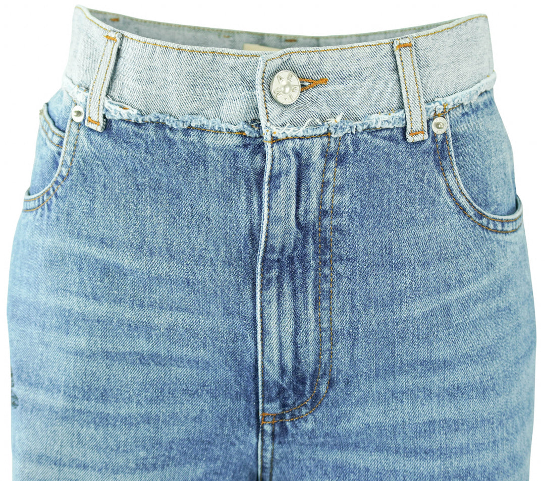 Marni Stone Washed Denim with Patches in Blue - Discounts on Marni at UAL