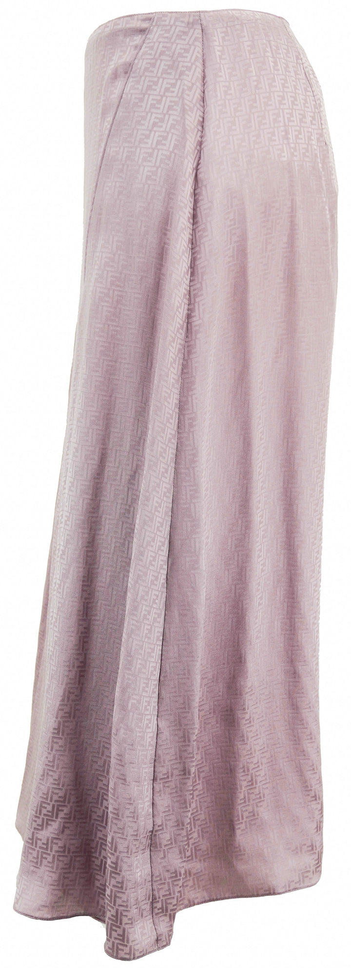 Fendi Logo Silk Midi Skirt in Mauve - Discounts on Fendi at UAL