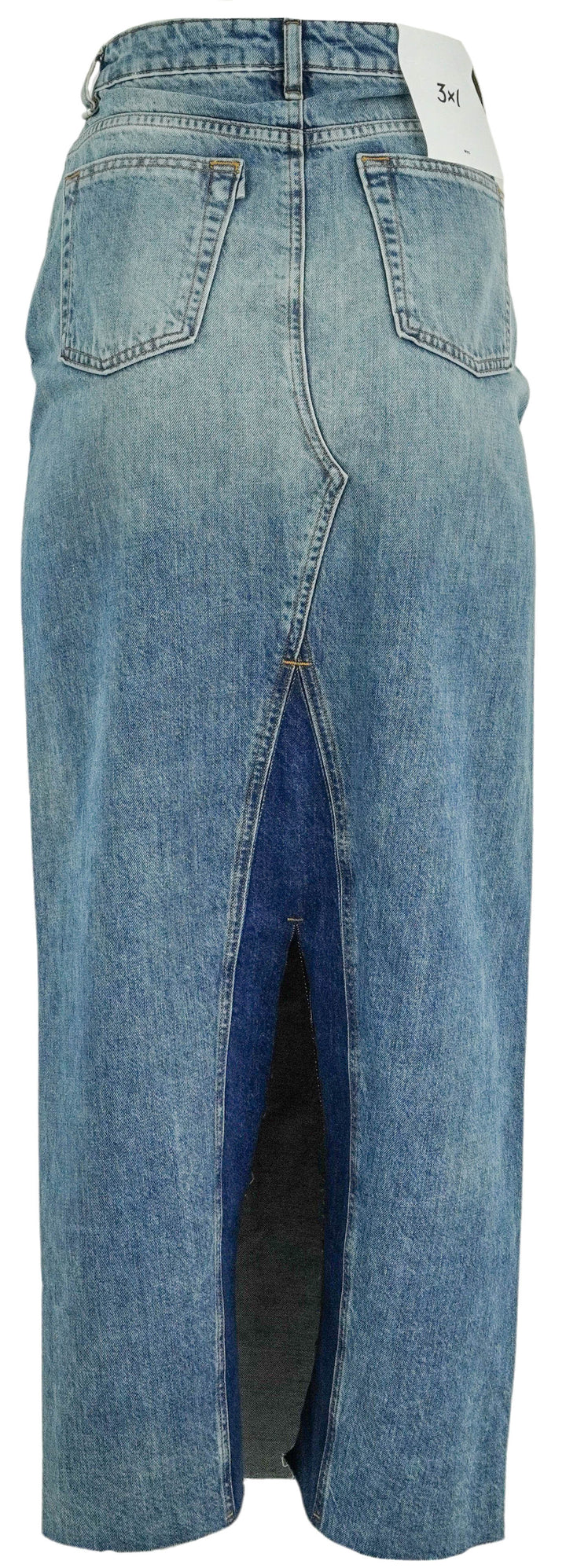 3x1 NYC Charlotte Denim Skirt in Ciel Blue - Discounts on 3x1 NYC at UAL