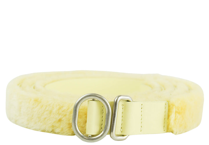 Jil Sander Sheepskin Belt in Pale Yellow