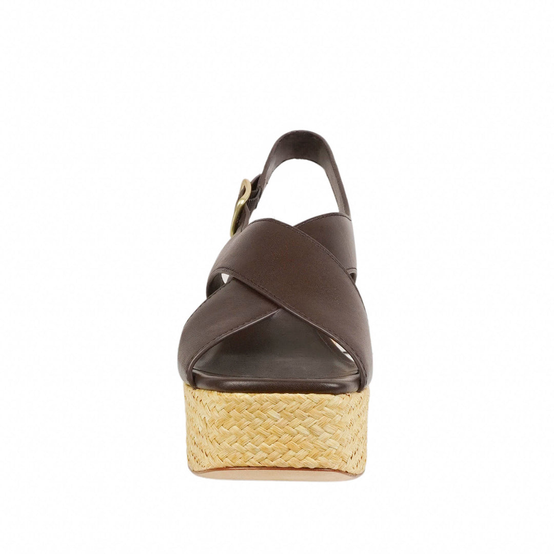 Vince. Clementina Platform Sandals in Cacao Brown - Discounts on Vince. at UAL