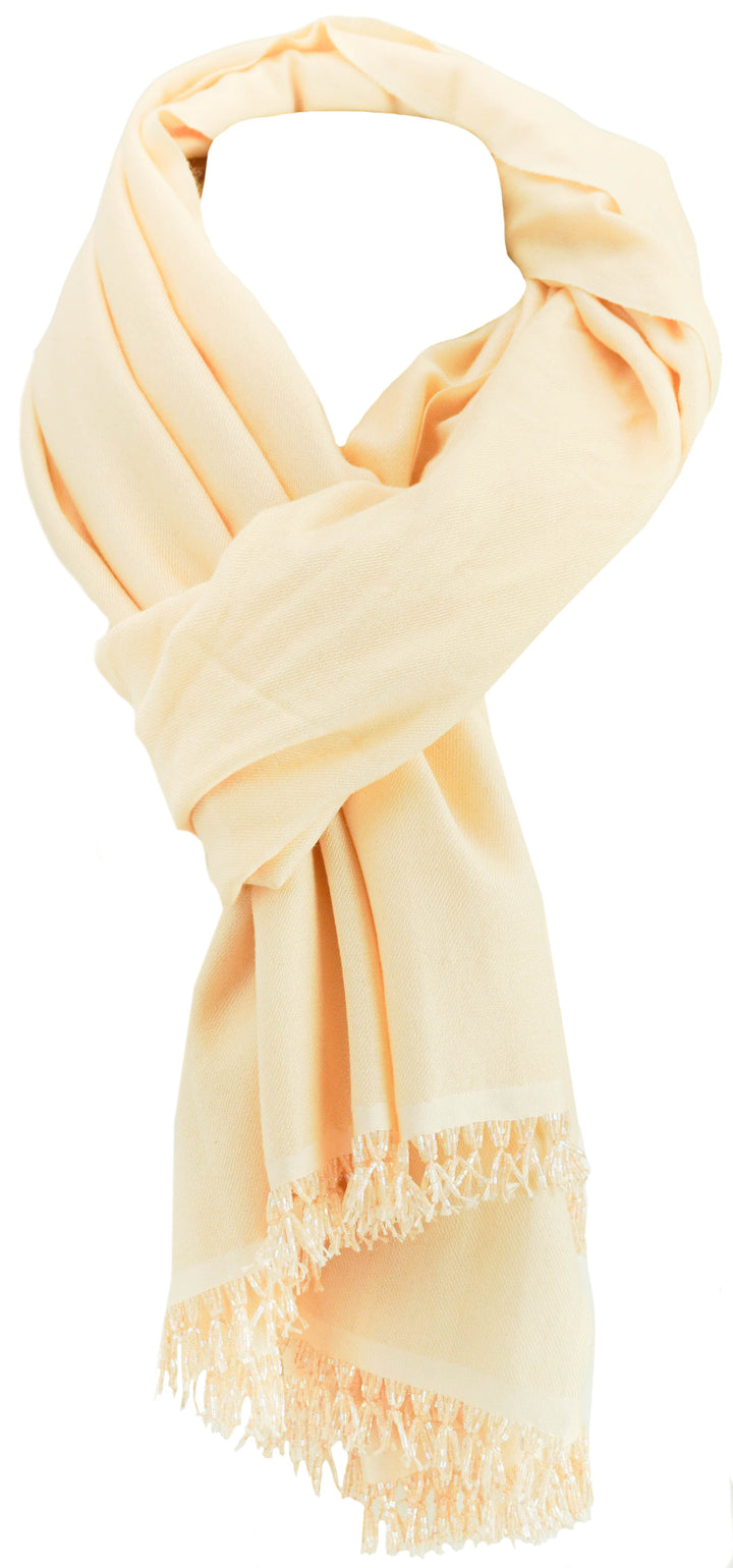 Bajra Cashmere Blend Scarf in Light Peach