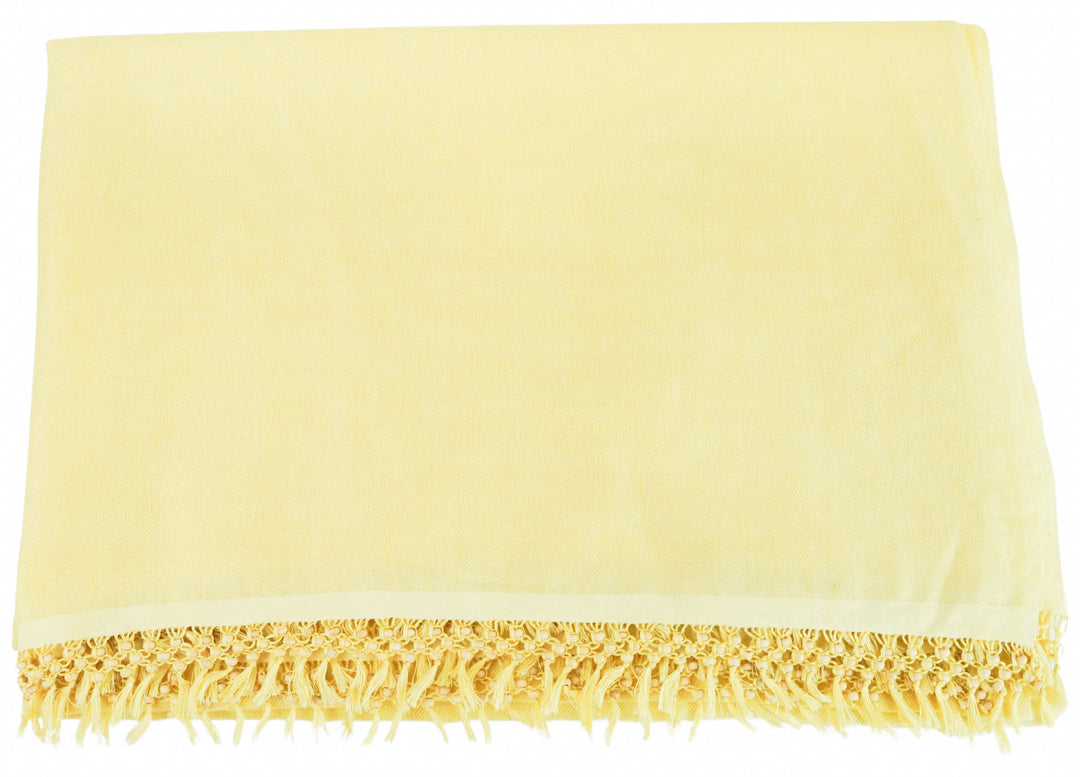 Bajra Cashmere Blend Scarf in Light Yellow