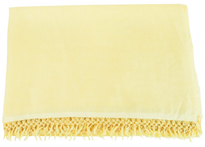 Bajra Cashmere Blend Scarf in Light Yellow