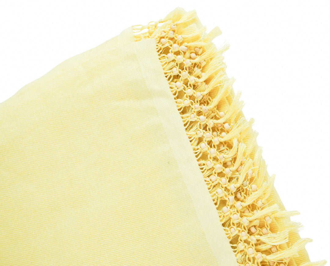 Bajra Cashmere Blend Scarf in Light Yellow