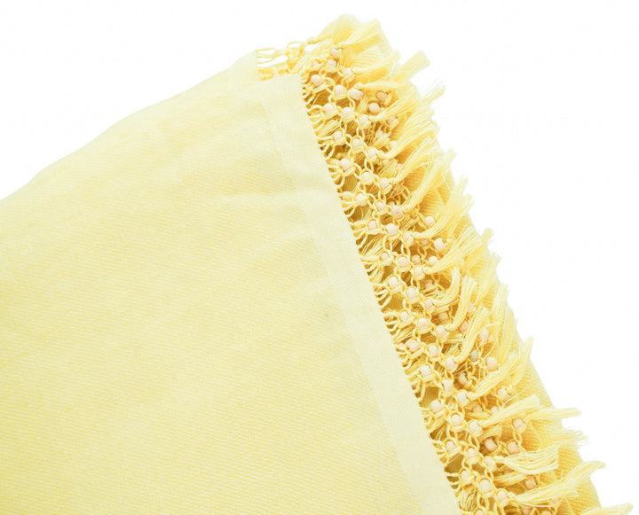 Bajra Cashmere Blend Scarf in Light Yellow