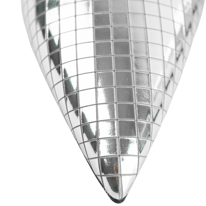 Alaïa Art Deco Flat Slingbacks in Silver Mirror Ball - Discounts on ALAÏA at UAL