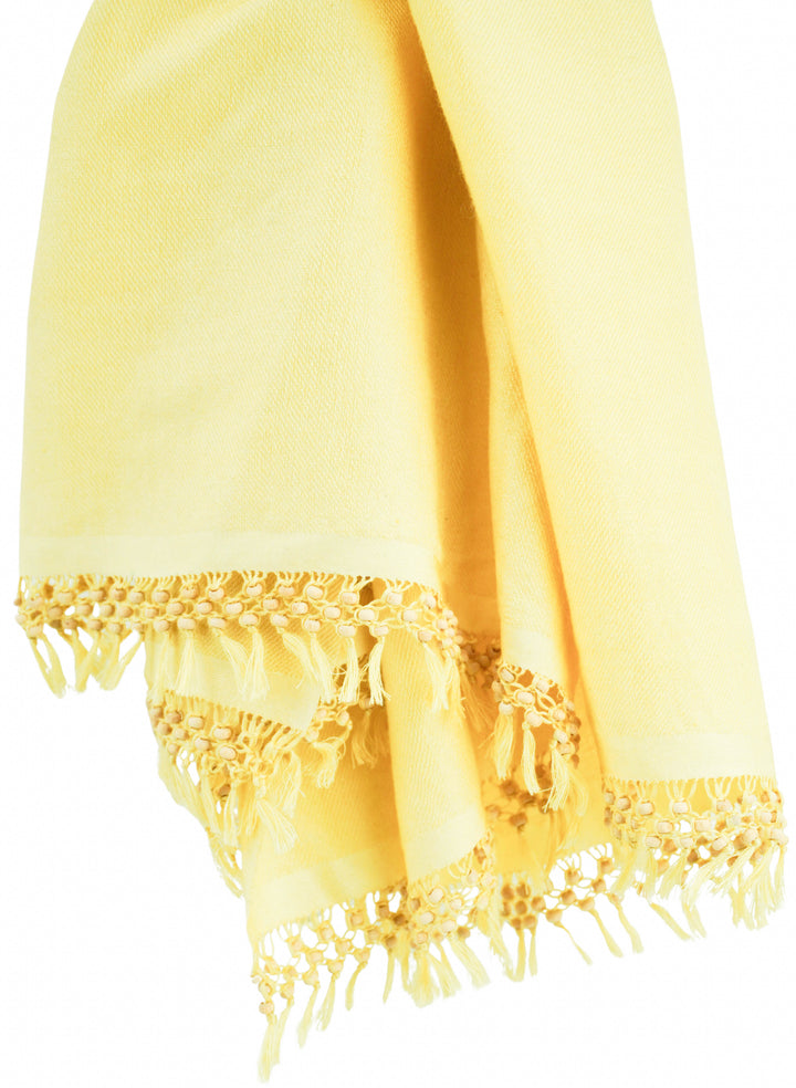 Bajra Cashmere Blend Scarf in Light Yellow