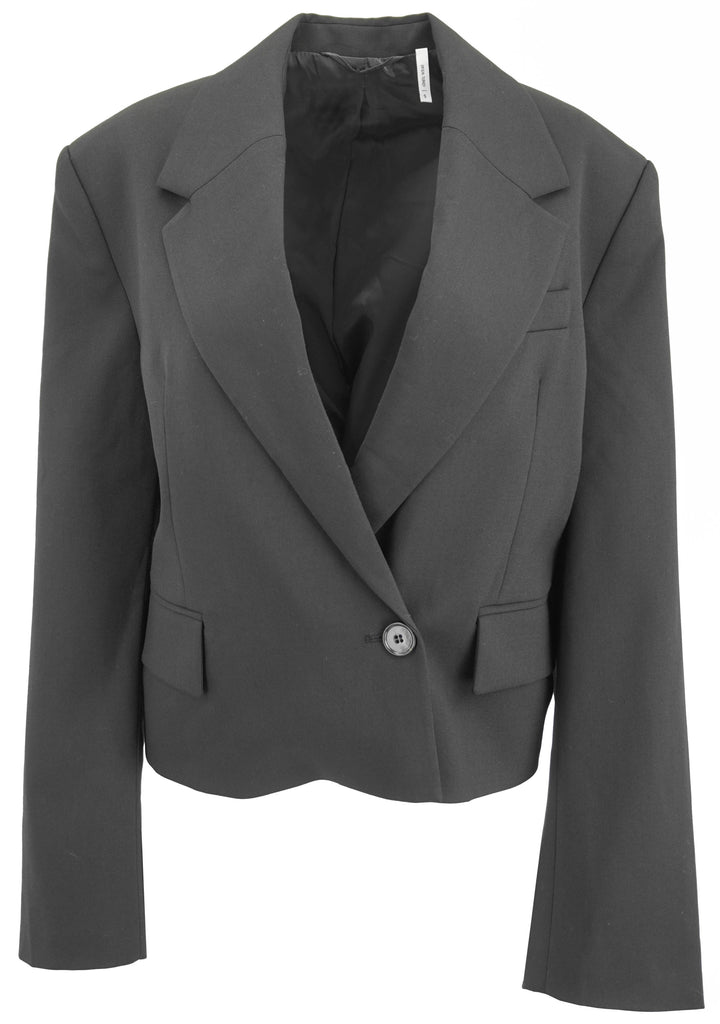 Agolde Callie Cropped Blazer in Black