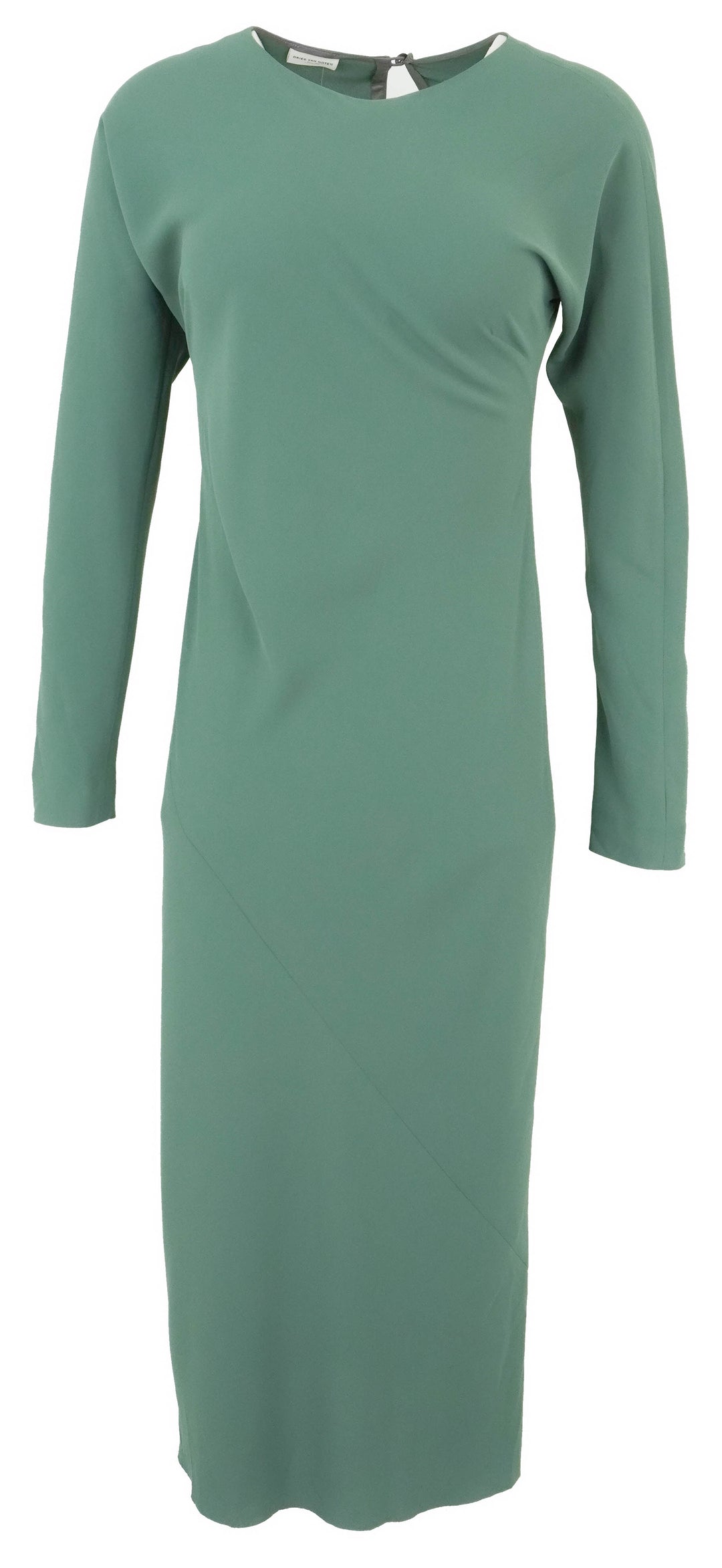 Dries Van Noten Long Sleeve Maxi Dress in Sage - Discounts on Dries Van Noten at UAL