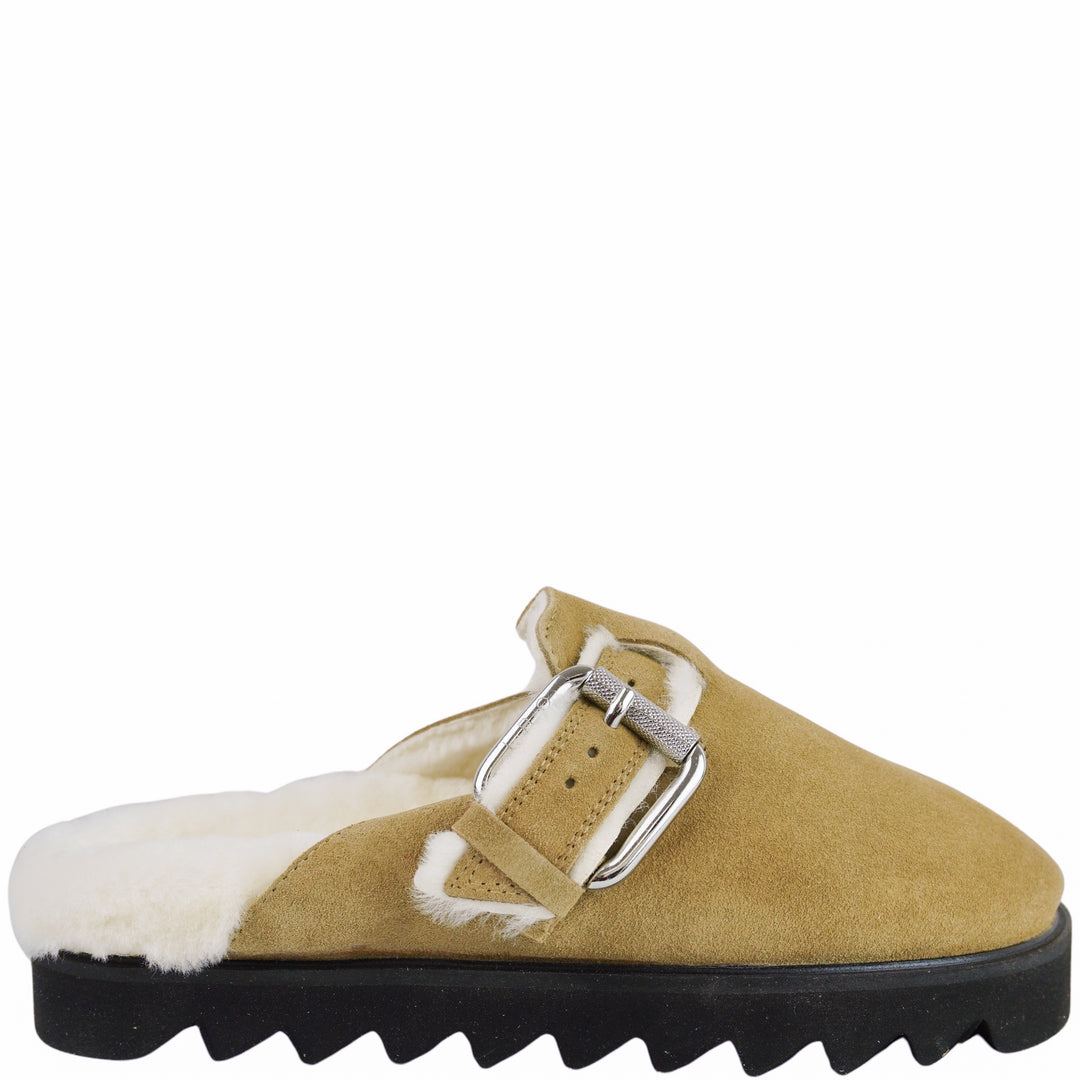 IRO Bracci Leather Mules in Tan/Cream - Discounts on IRO at UAL