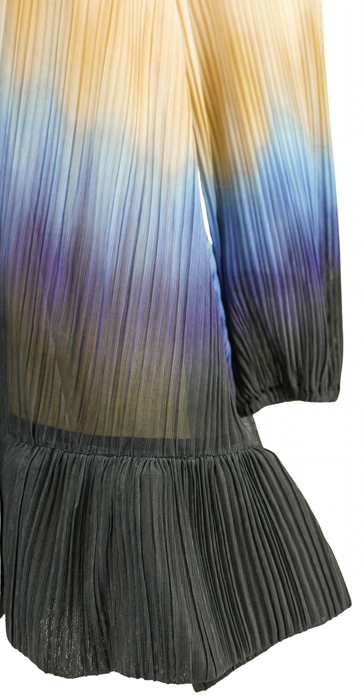Simkhai Adasia Ombré Plissé Mini Dress in Sky - Discounts on Jonathan Simkhai at UAL