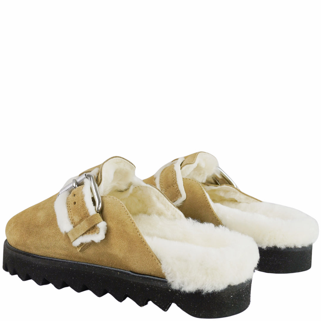 IRO Bracci Leather Mules in Tan/Cream - Discounts on IRO at UAL