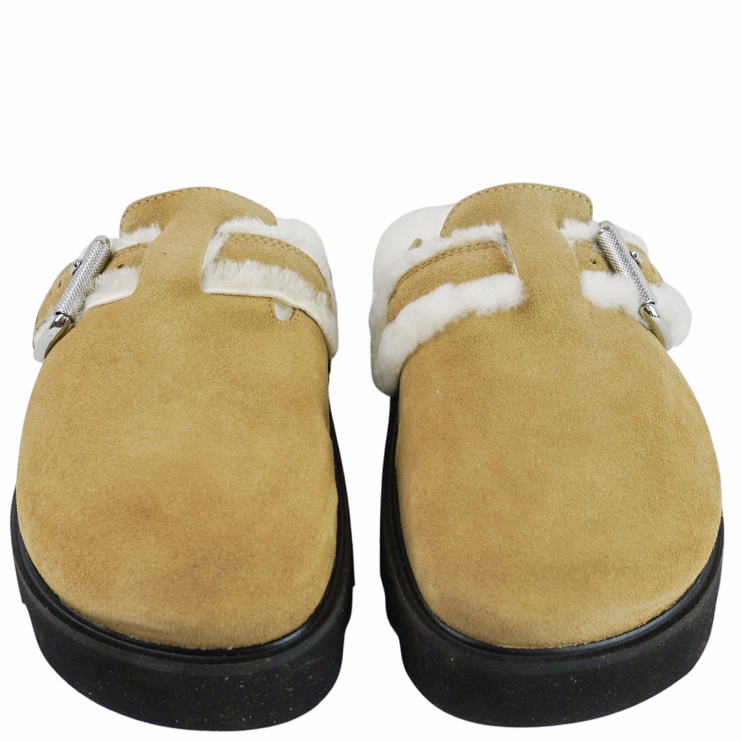 IRO Bracci Leather Mules in Tan/Cream - Discounts on IRO at UAL