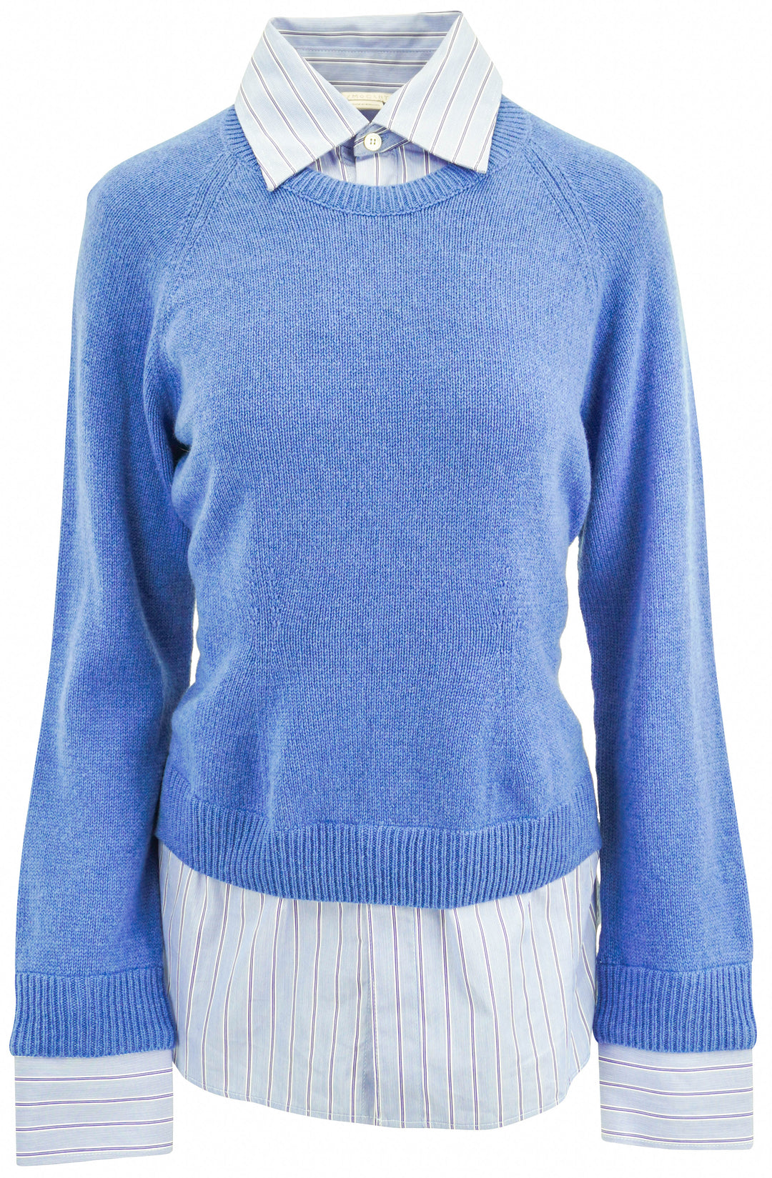 Stella McCartney Knit and Shirt Jumper in Blue - Discounts on Stella McCartney at UAL