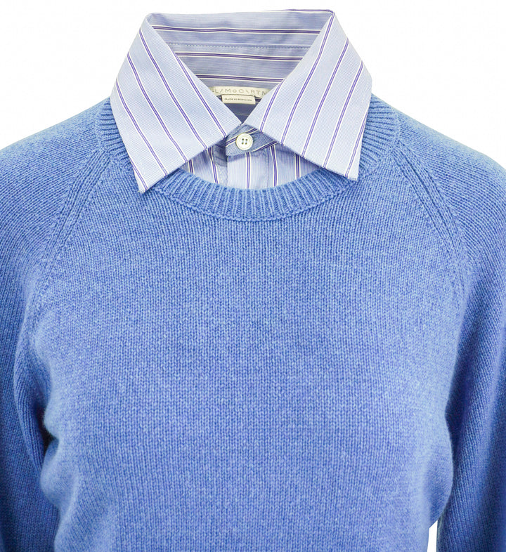 Stella McCartney Knit and Shirt Jumper in Blue - Discounts on Stella McCartney at UAL