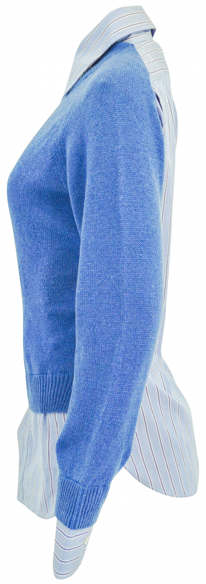 Stella McCartney Knit and Shirt Jumper in Blue - Discounts on Stella McCartney at UAL