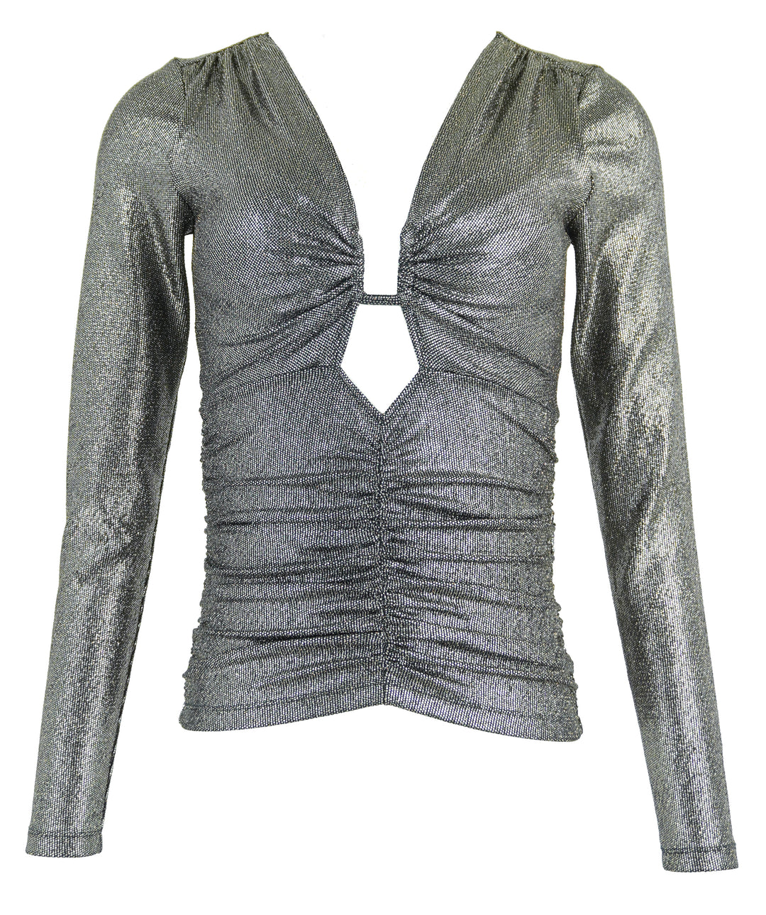 Isabel Marant Buffy Top in Metallic Black - Discounts on Isabel Marant at UAL