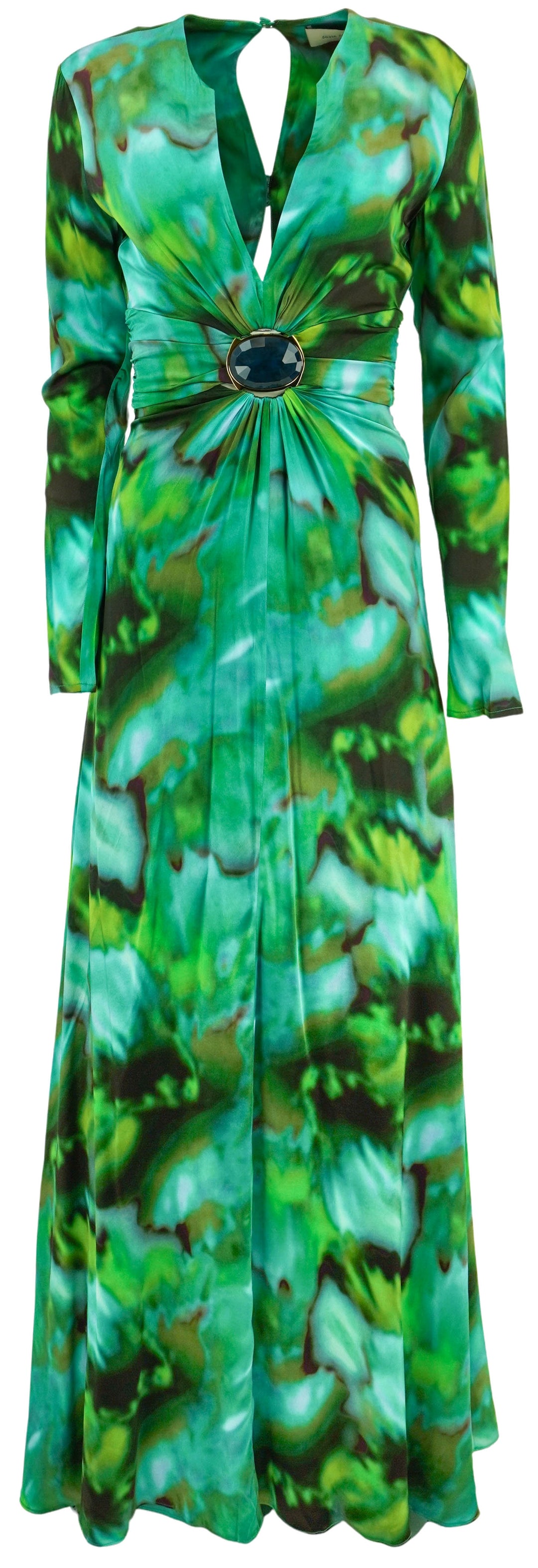 Silvia Tcherassi Zarina Dress in Juniper Green - Discounts on Silvia Tcherassi at UAL