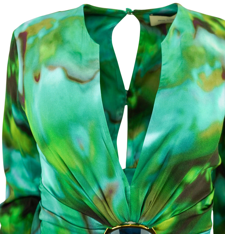 Silvia Tcherassi Zarina Dress in Juniper Green - Discounts on Silvia Tcherassi at UAL