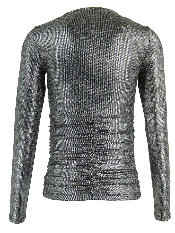 Isabel Marant Buffy Top in Metallic Black - Discounts on Isabel Marant at UAL