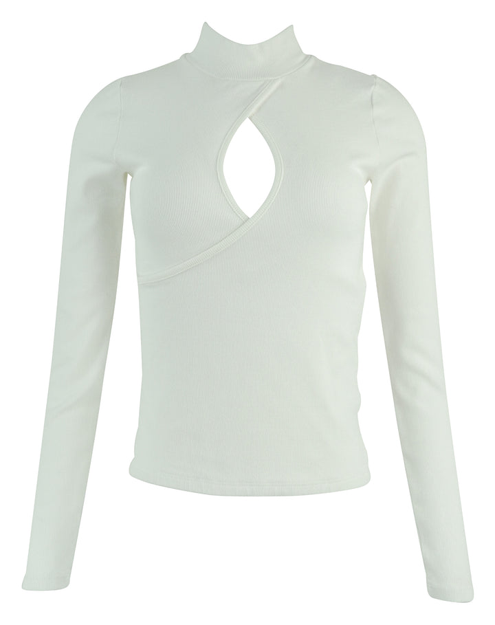 Re/Done Long Sleeve Ribbed Top in White - Discounts on Re/Done at UAL