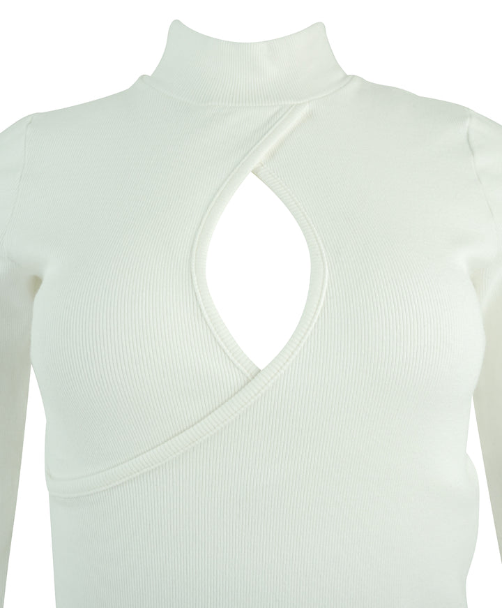Re/Done Long Sleeve Ribbed Top in White - Discounts on Re/Done at UAL