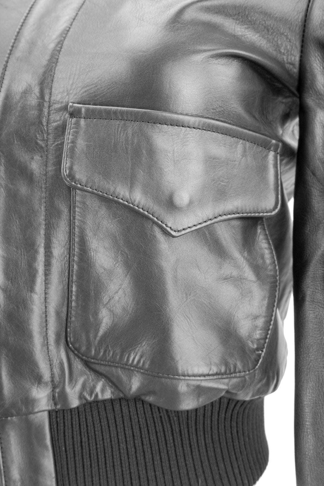 R13 Shrunken Leather Jacket in Black