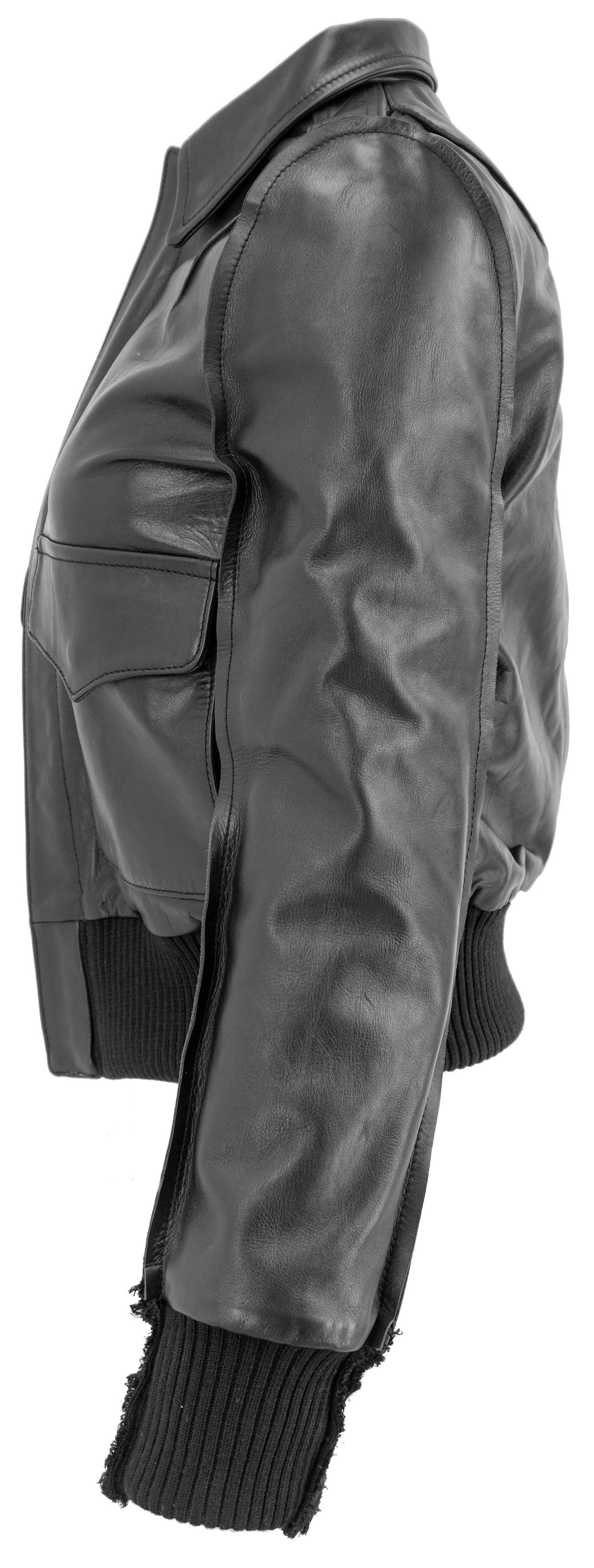 R13 Shrunken Leather Jacket in Black