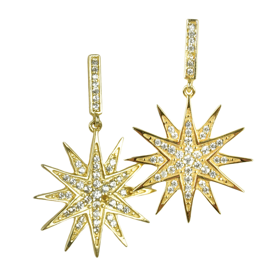 Ela Rae Starburst Earrings in Gold - Discounts on Ela Rae at UAL