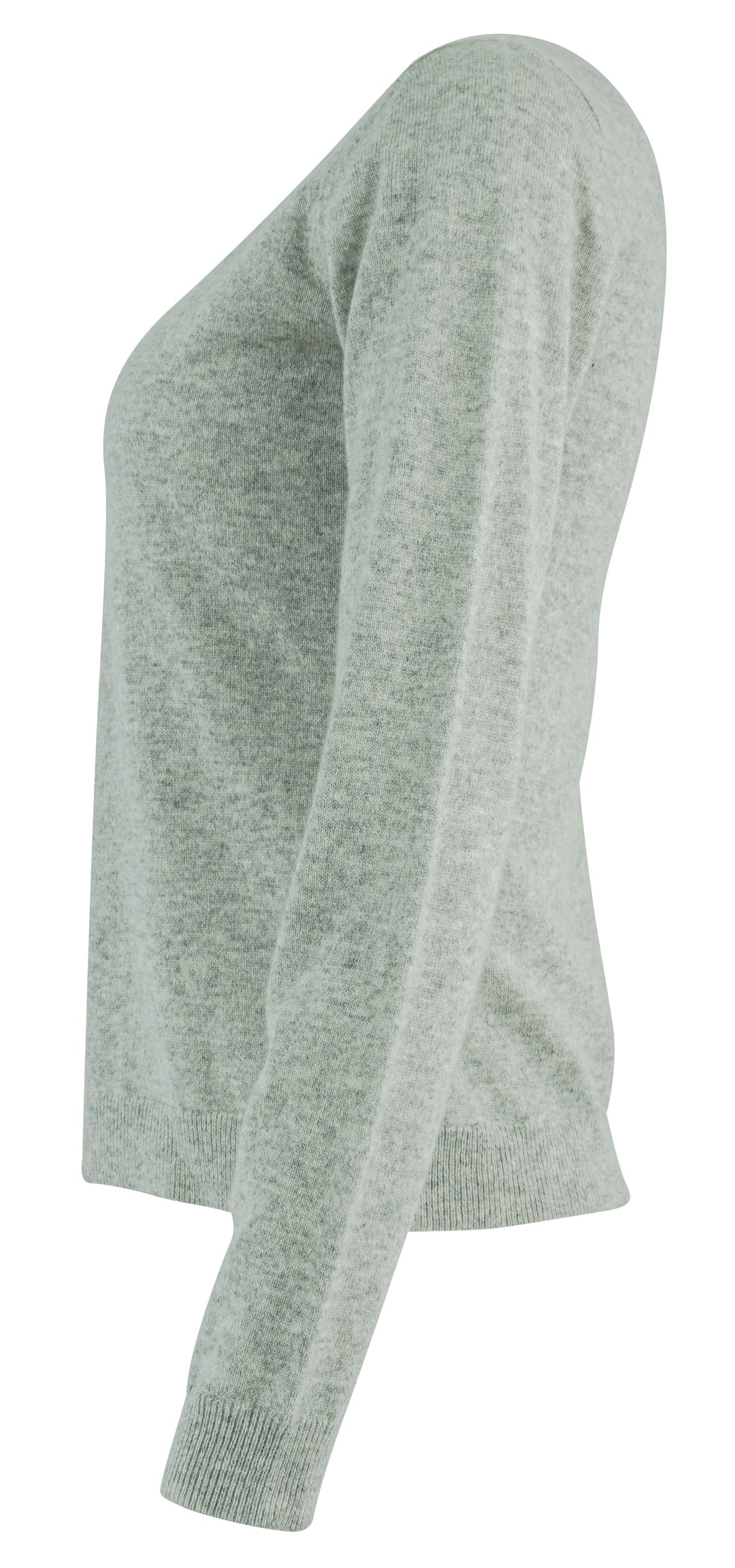Organic by John Patrick V-Neck Sweater in Heather Grey - Discounts on Organic by John Patrick at UAL