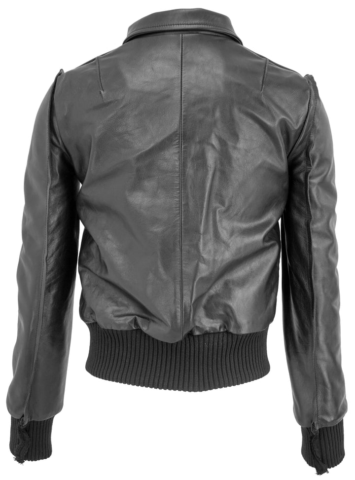 R13 Shrunken Leather Jacket in Black