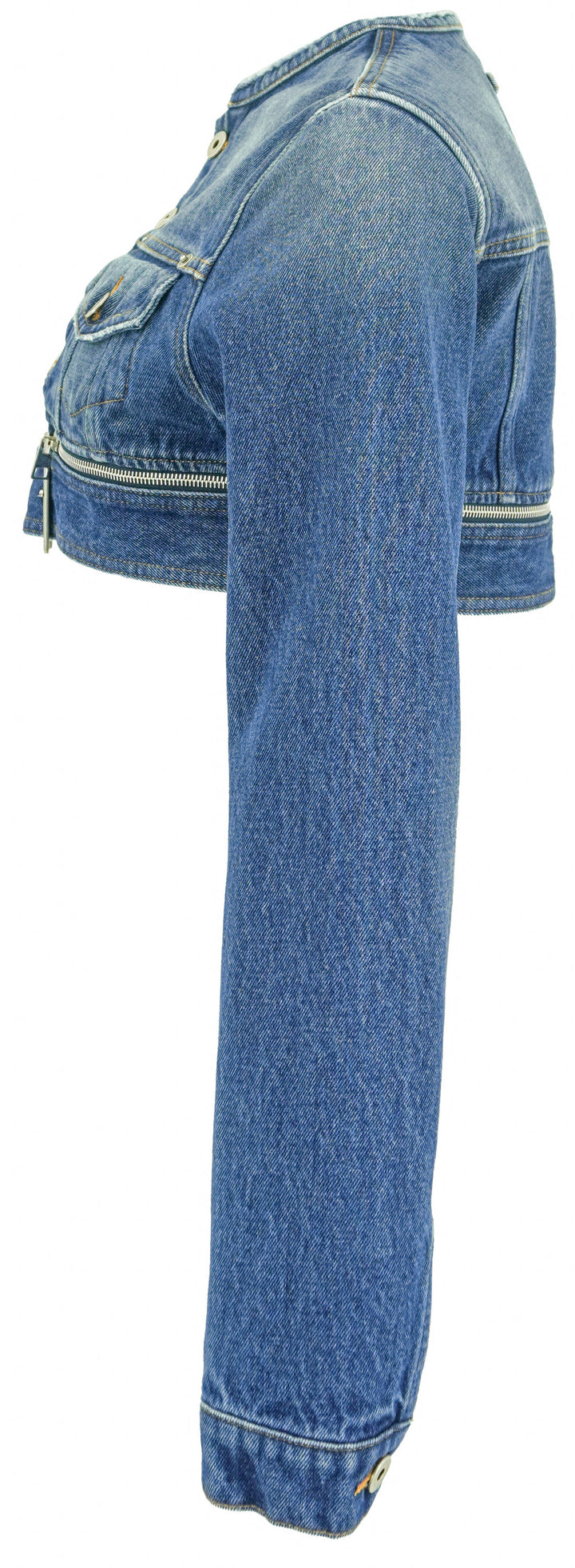 Jean Paul Gaultier The Belted Denim Jacket in Vintage Blue