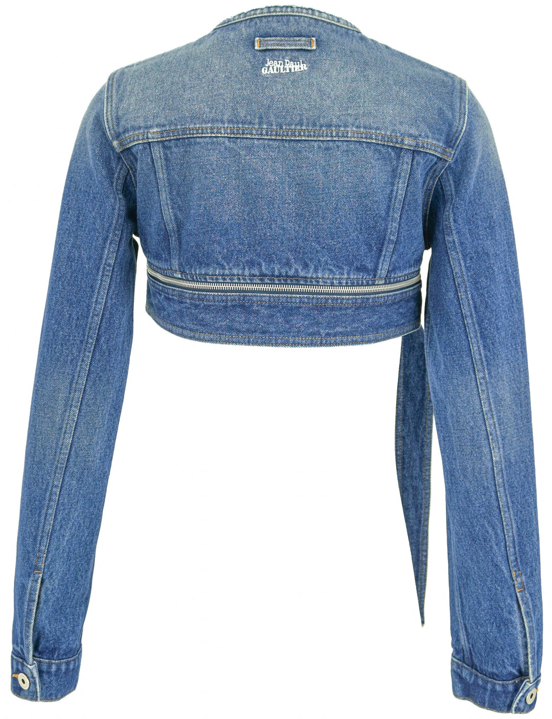 Jean Paul Gaultier The Belted Denim Jacket in Vintage Blue