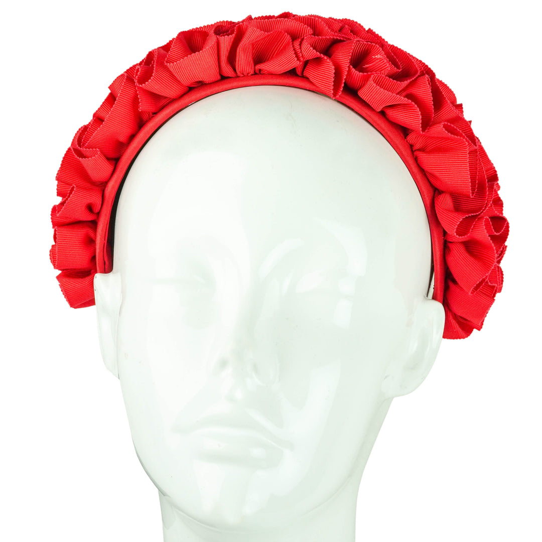 Rachel Trevor Morgan Ruched Grosgrain Ribbon Headband in Red - Discounts on Rachel Trevor Morgan at UAL