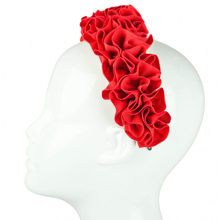 Rachel Trevor Morgan Ruched Grosgrain Ribbon Headband in Red - Discounts on Rachel Trevor Morgan at UAL