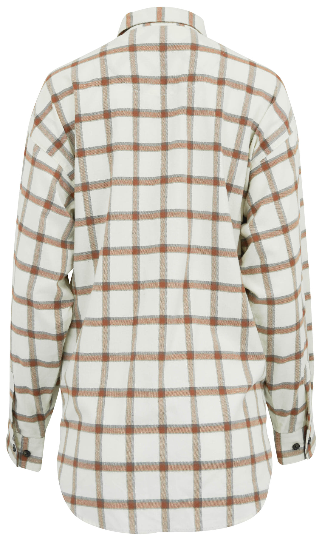 CLOSED Plaid Button-Up in Cream/Rust - Discounts on CLOSED at UAL