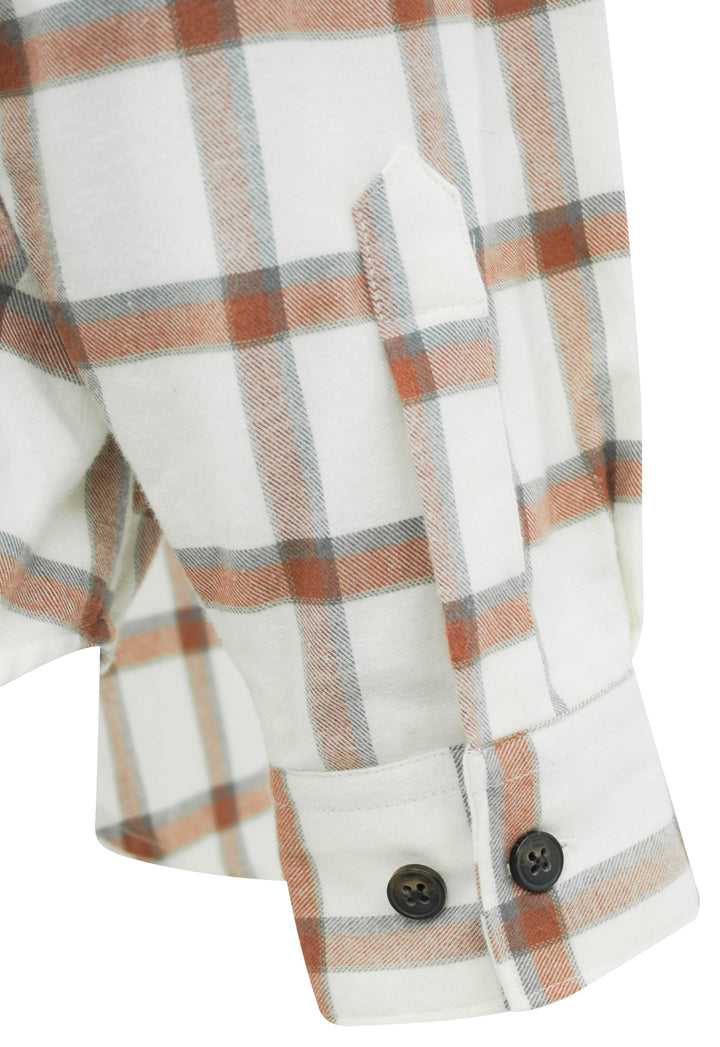 CLOSED Plaid Button-Up in Cream/Rust - Discounts on CLOSED at UAL