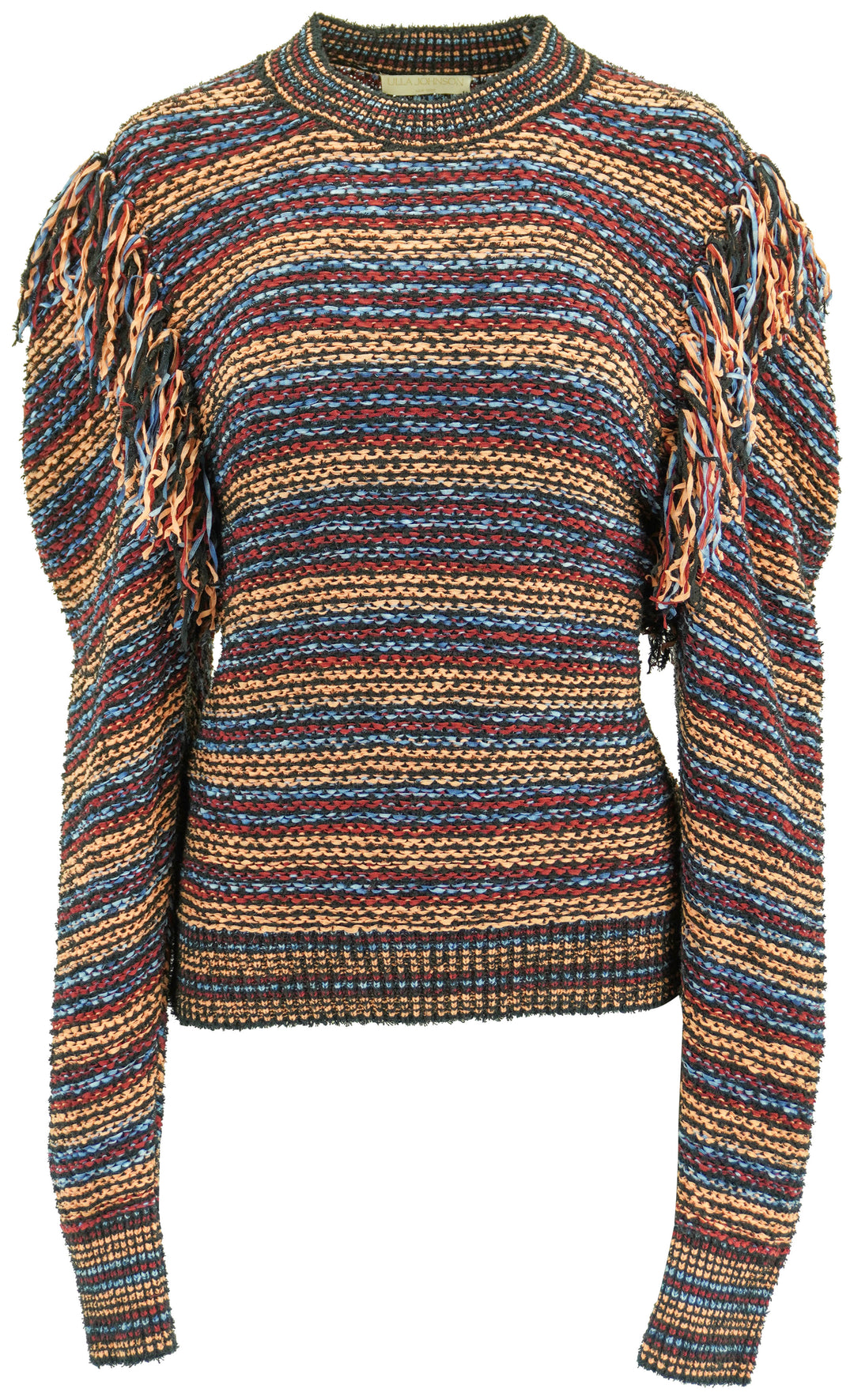 Ulla Johnson Arquette Fringe Sweater in Bergamot - Discounts on Ulla Johnson at UAL