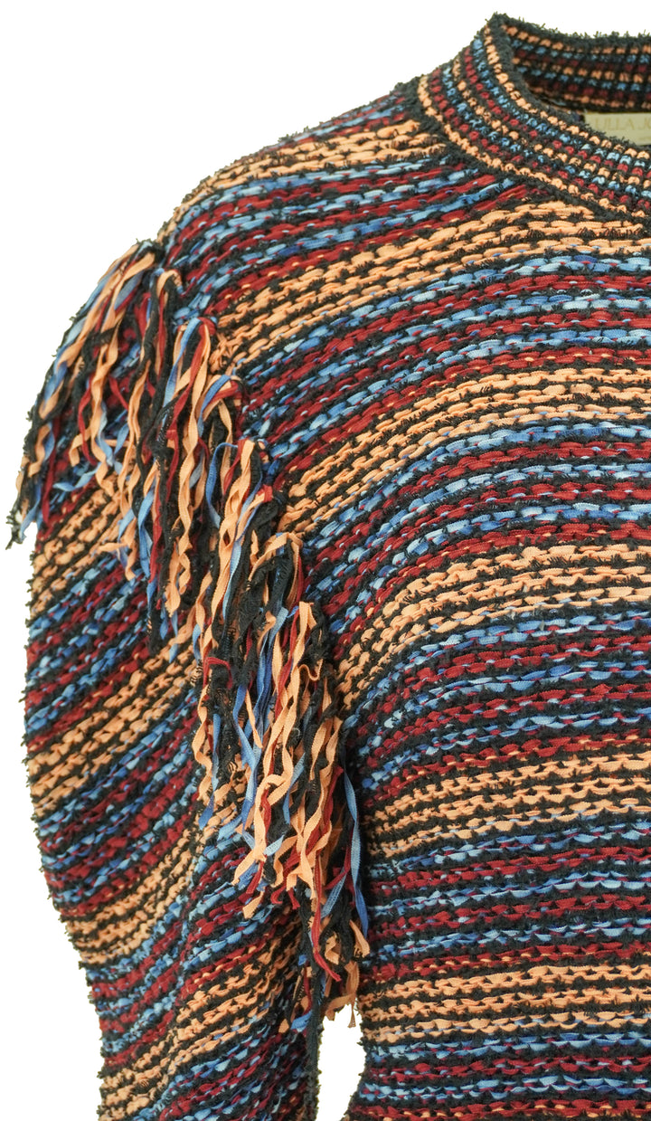 Ulla Johnson Arquette Fringe Sweater in Bergamot - Discounts on Ulla Johnson at UAL