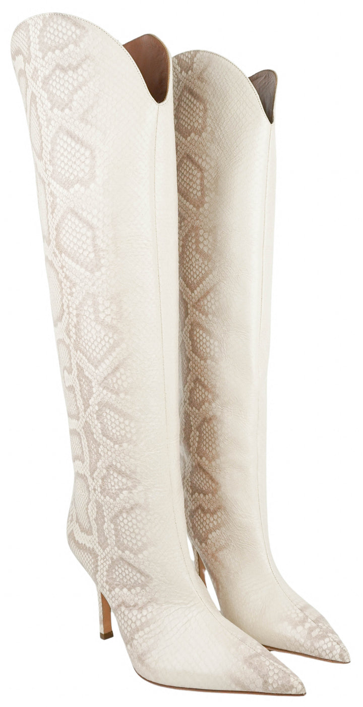 Paris Texas Nadia Boots in Seashell - Discounts on Paris Texas at UAL