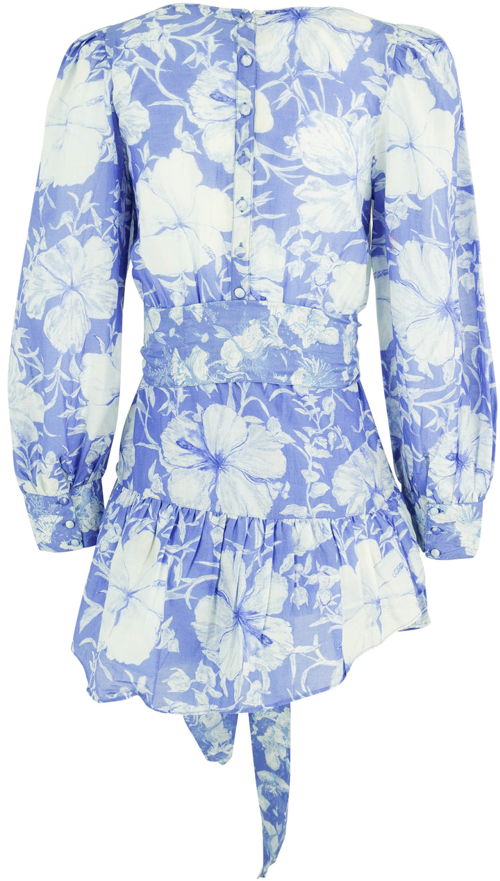 LoveShackFancy Teyana Dress in Salty Sea - Discounts on LoveShackFancy at UAL