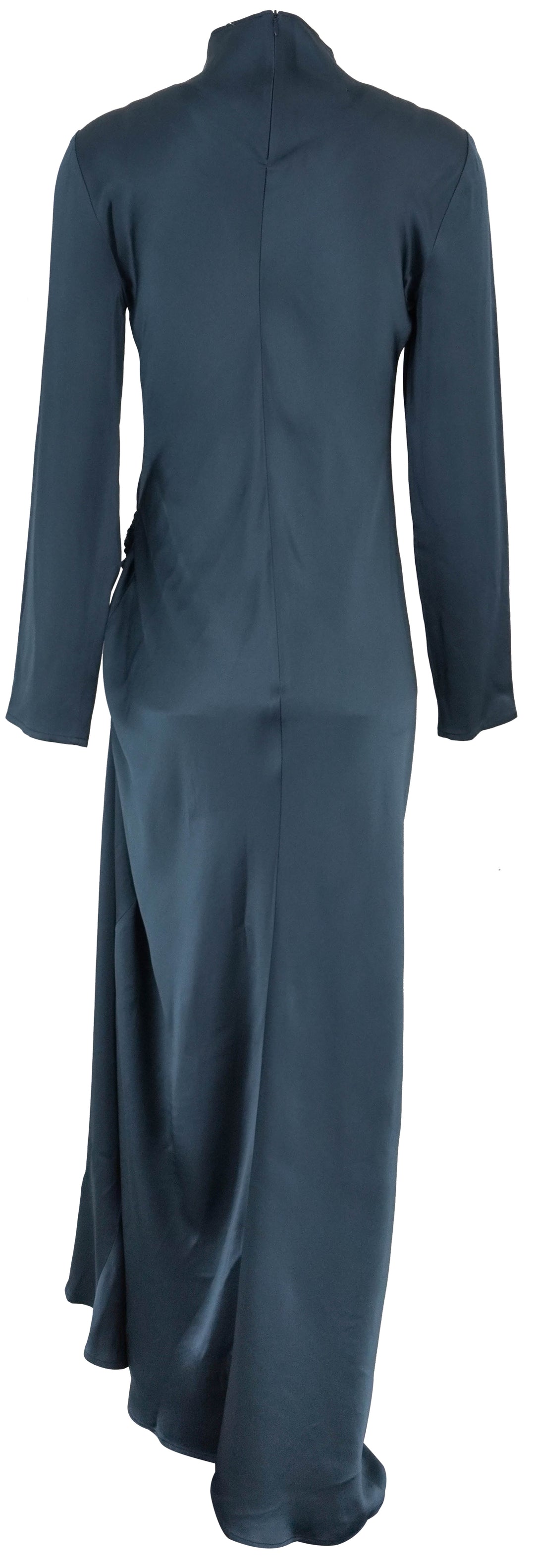 Lapointe Satin Tab Gown in Slate - Discounts on LAPOINTE at UAL