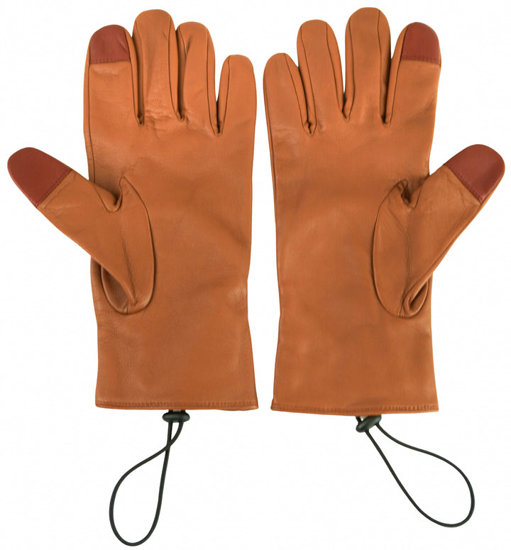 Artistide Collection Leather Gloves in Brown - Discounts on Artiside Collection at UAL