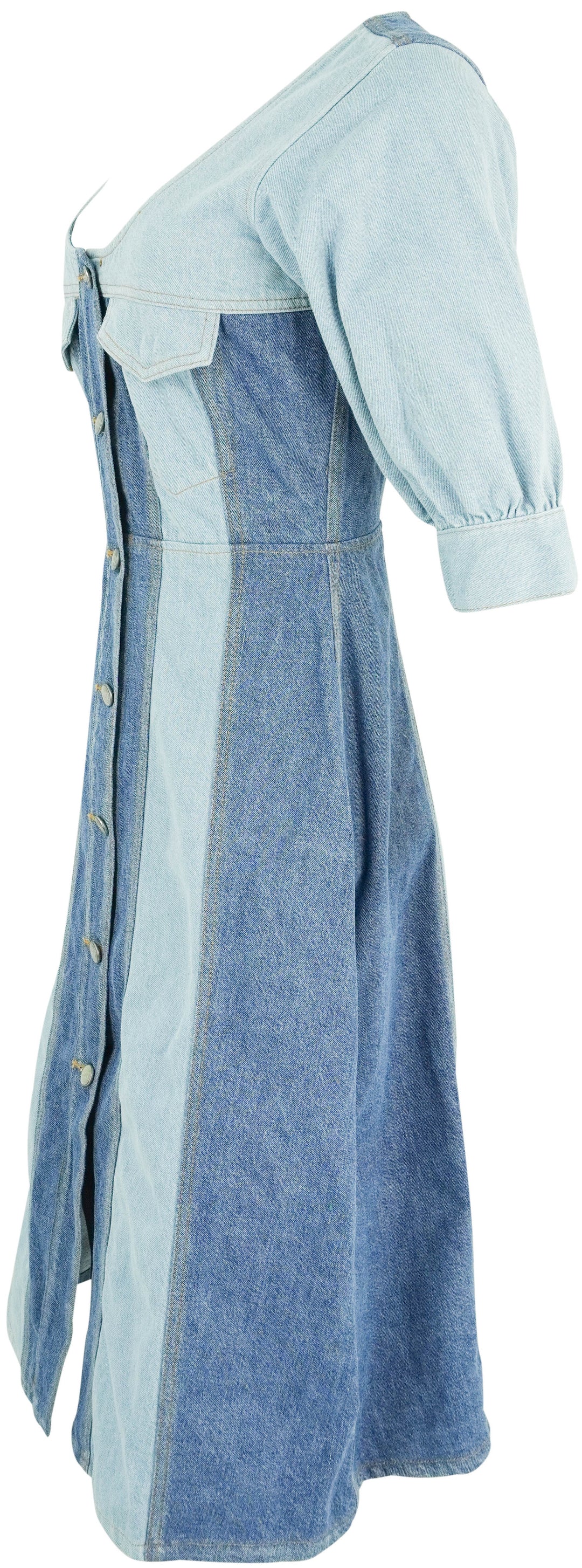 Ganni Patchwork Denim Dress - Discounts on Ganni at UAL