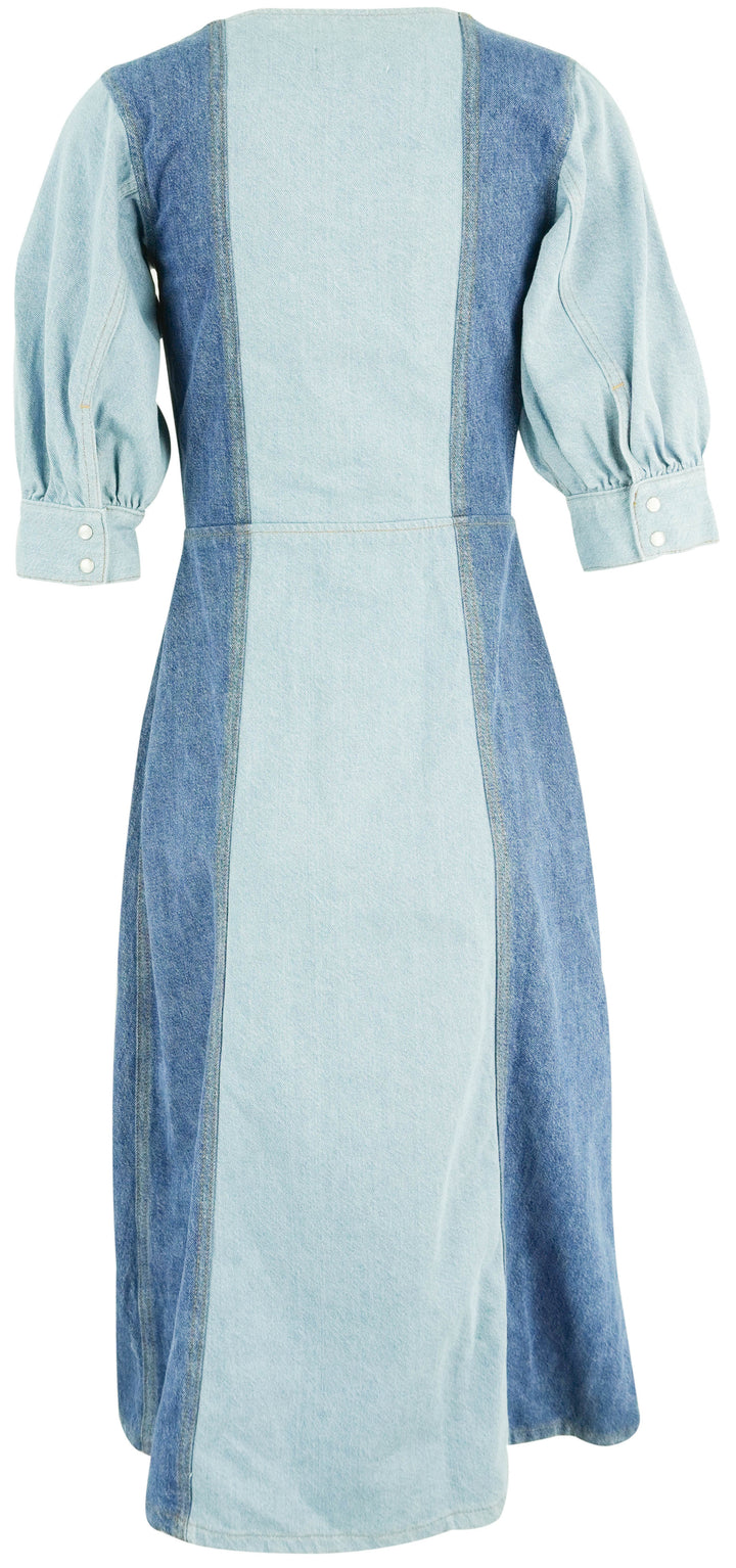Ganni Patchwork Denim Dress - Discounts on Ganni at UAL