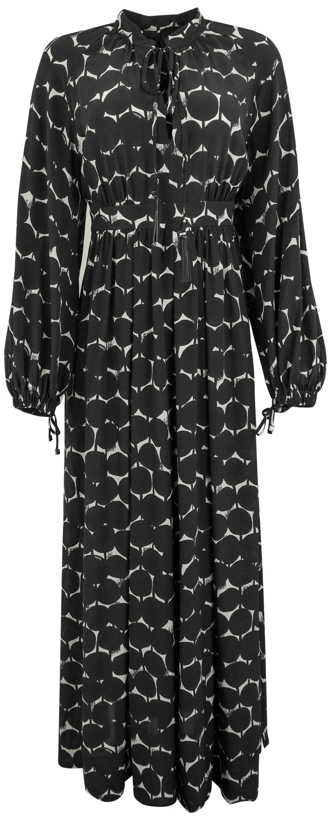Max Mara Urbania Printed Silk Dress In Black - Discounts on Max Mara at UAL