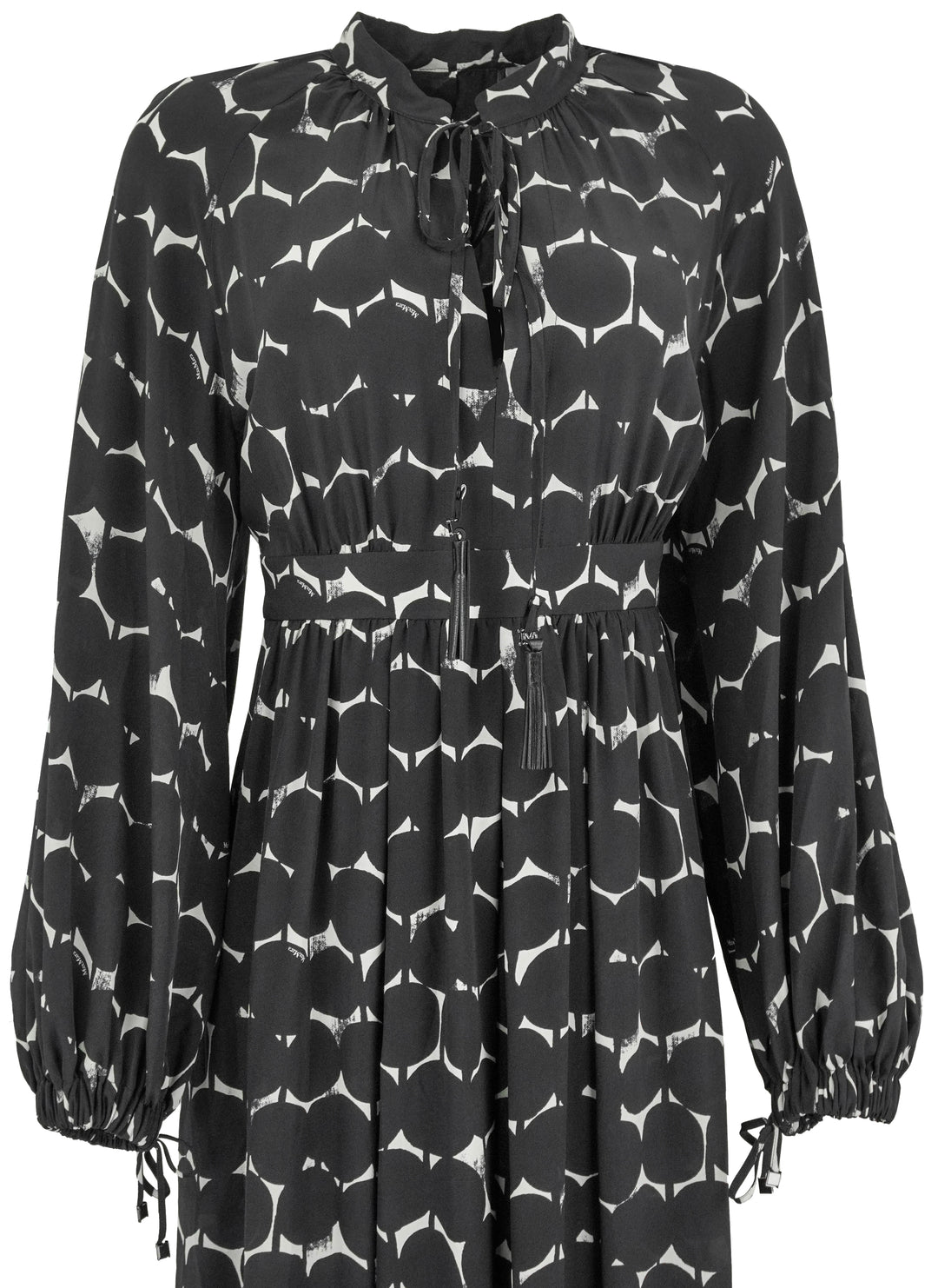 Max Mara Urbania Printed Silk Dress In Black - Discounts on Max Mara at UAL