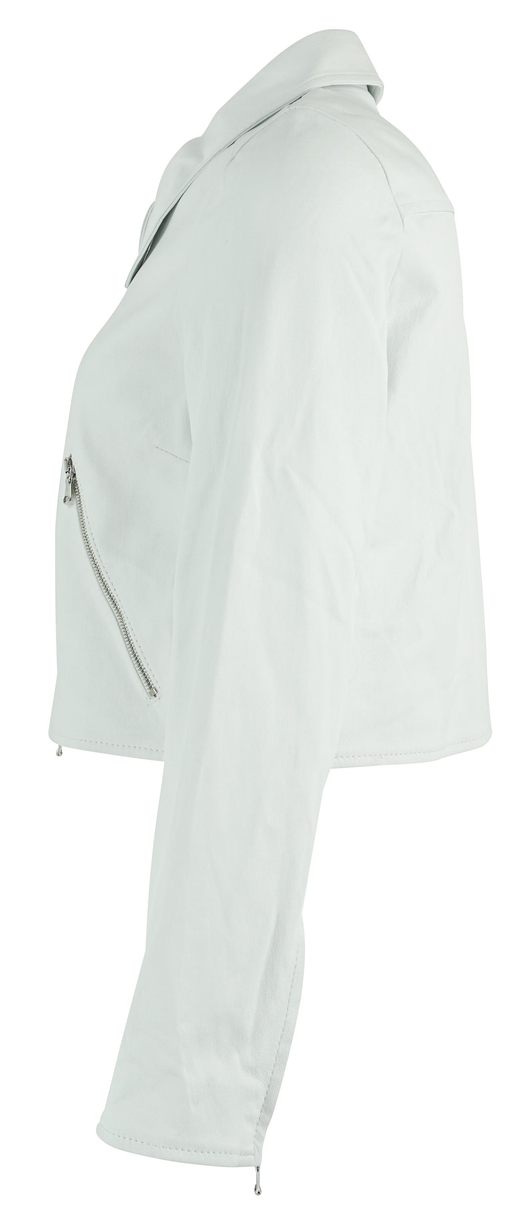 Susan Bender Leather Jacket in White - Discounts on Susan Bender at UAL
